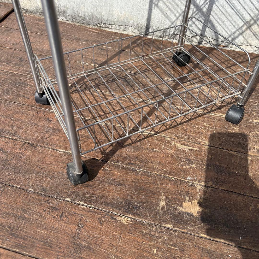 C5 ワイヤーラック 3段キャスター付スチールラック 収納ワゴン キッチンラック