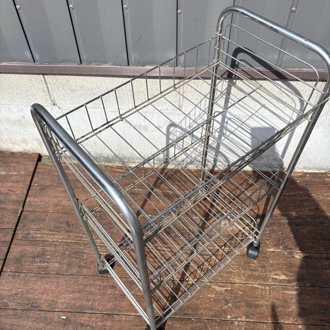 C5 ワイヤーラック 3段キャスター付スチールラック 収納ワゴン キッチンラック