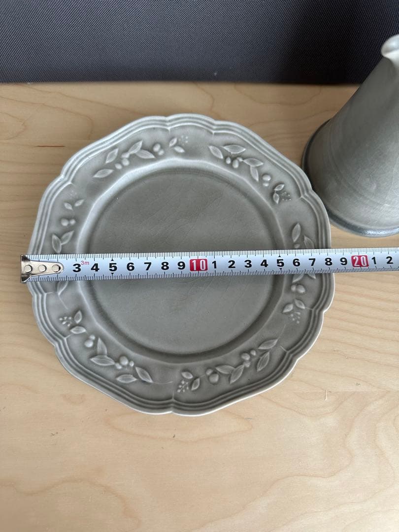 阿部慎太朗　さん　薄いグレーの器　3点セット　※バラ売り不可