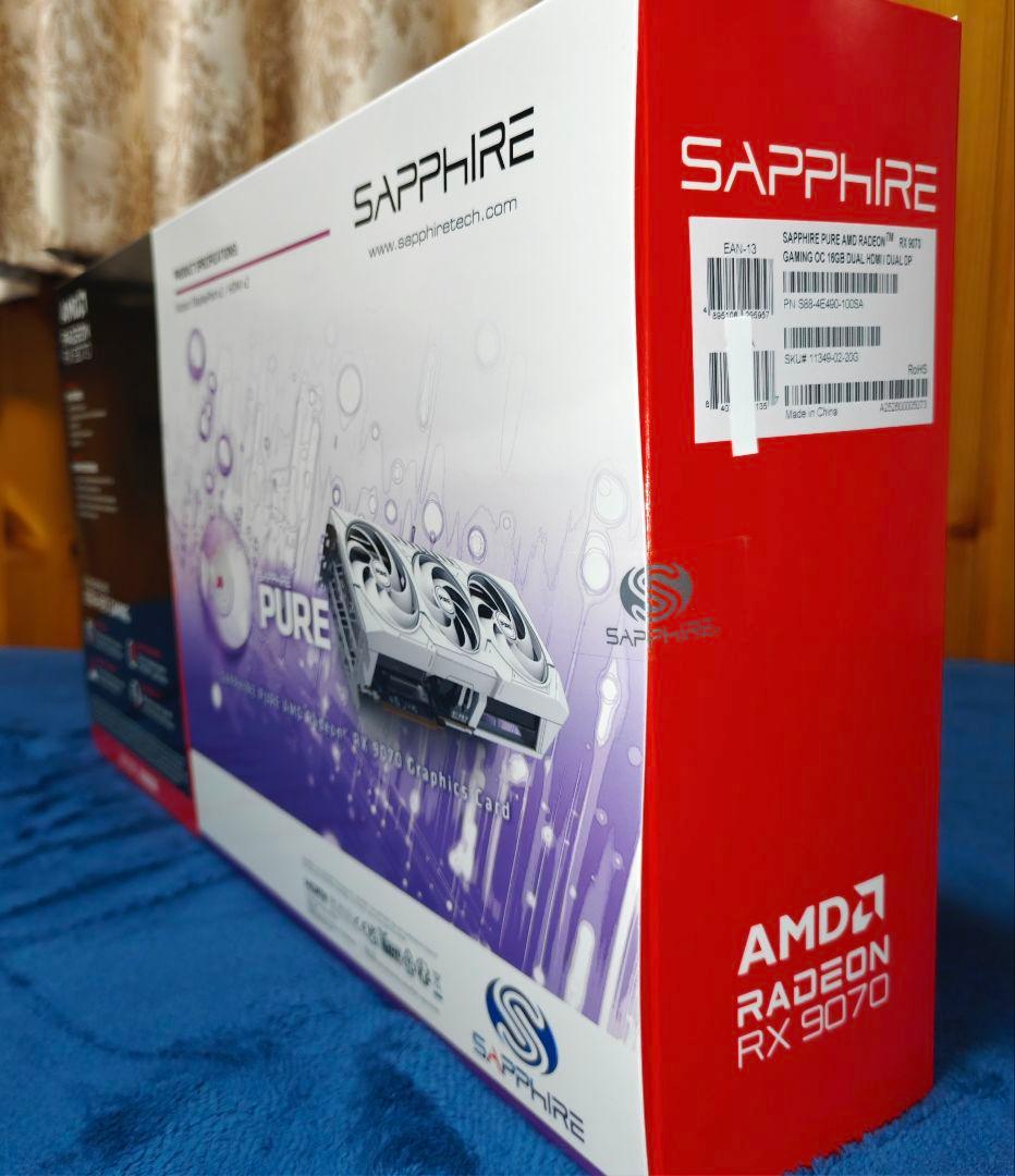 【新品】SAPPHIRE PURE Radeon RX 9070 OC 16GB