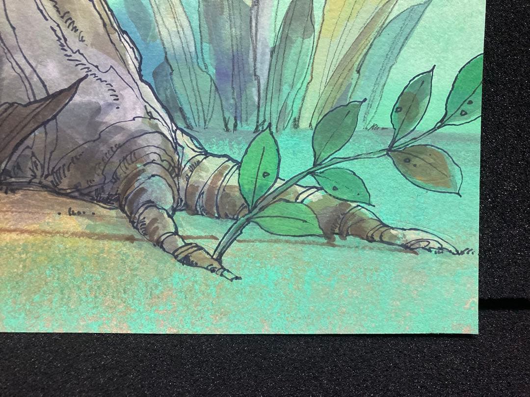 ピコリーノの冒険 道端の木々 1970年代アニメ 直筆 日本アニメーション 背景