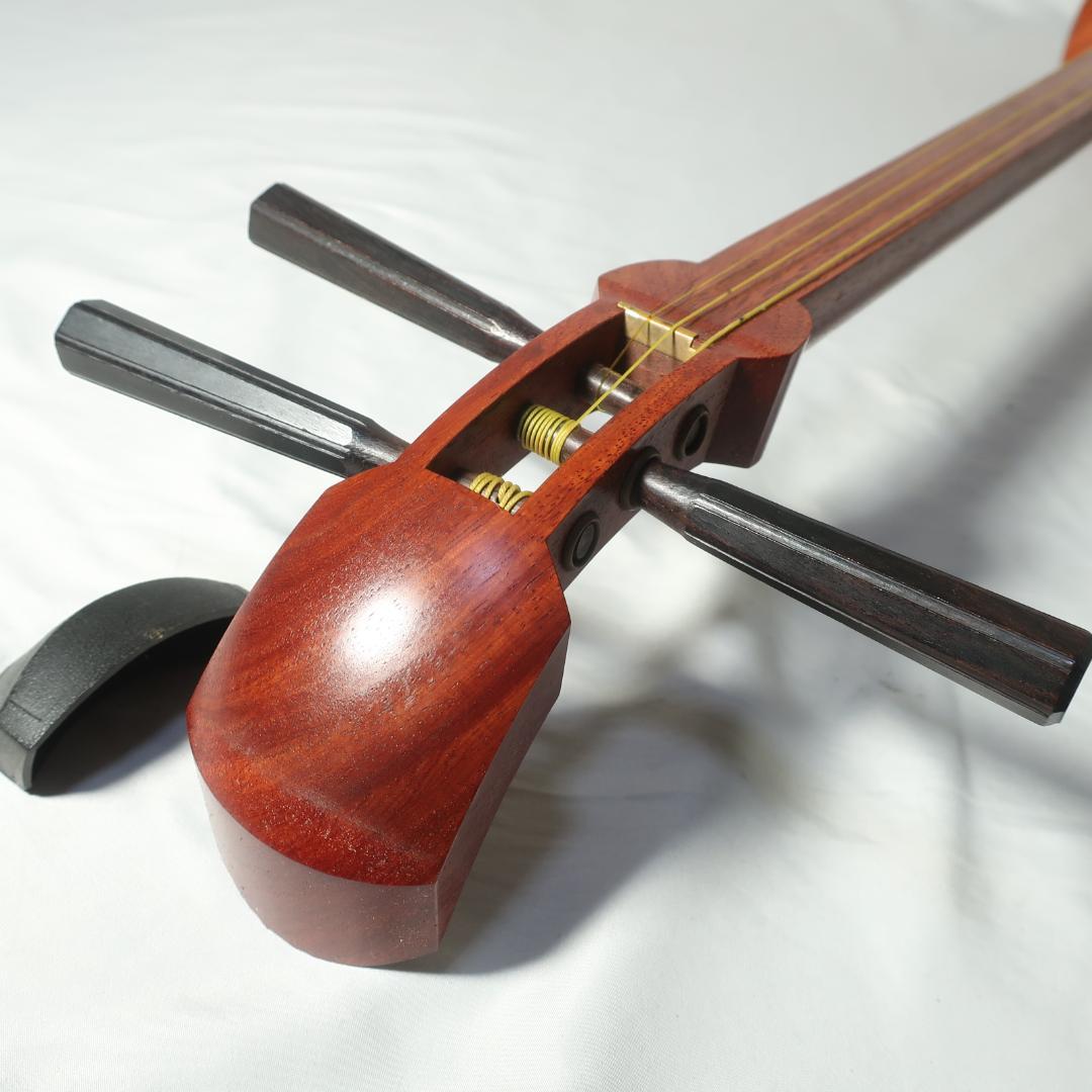 三味線 細棹 撥 ハードケース付 長唄 管理No.6