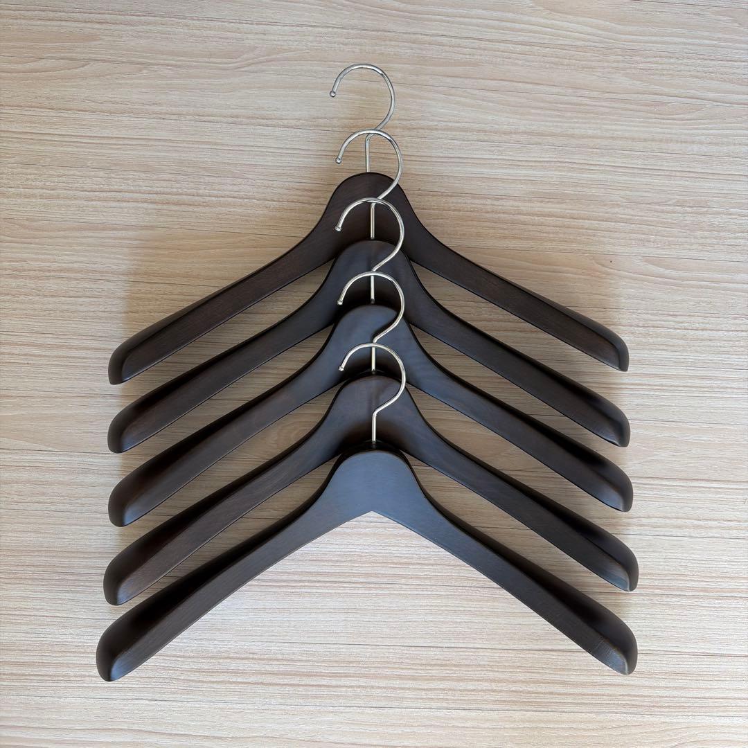 NAKATA HANGER SET-01N 木製メンズジャケットハンガー ５本組