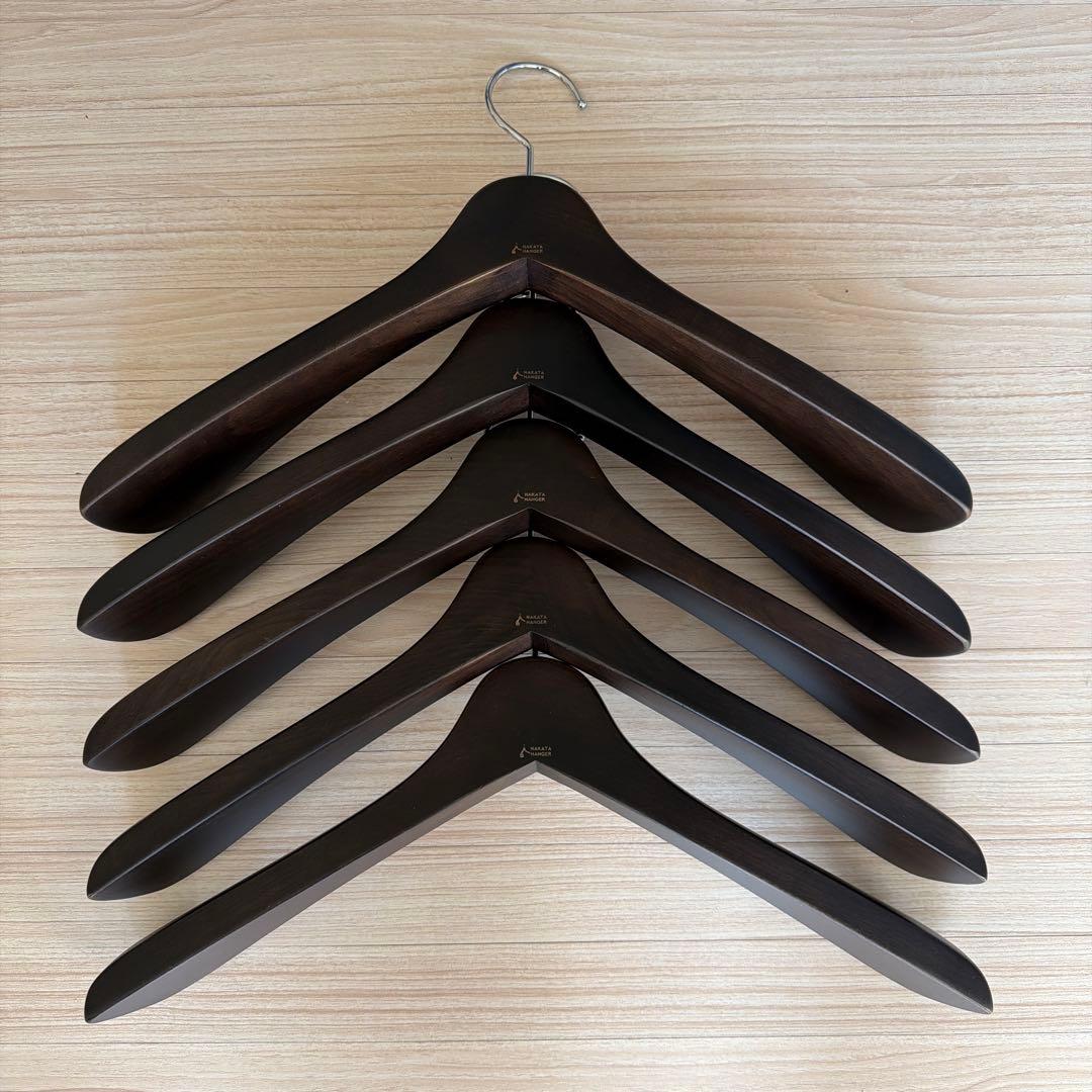 NAKATA HANGER SET-01N 木製メンズジャケットハンガー ５本組