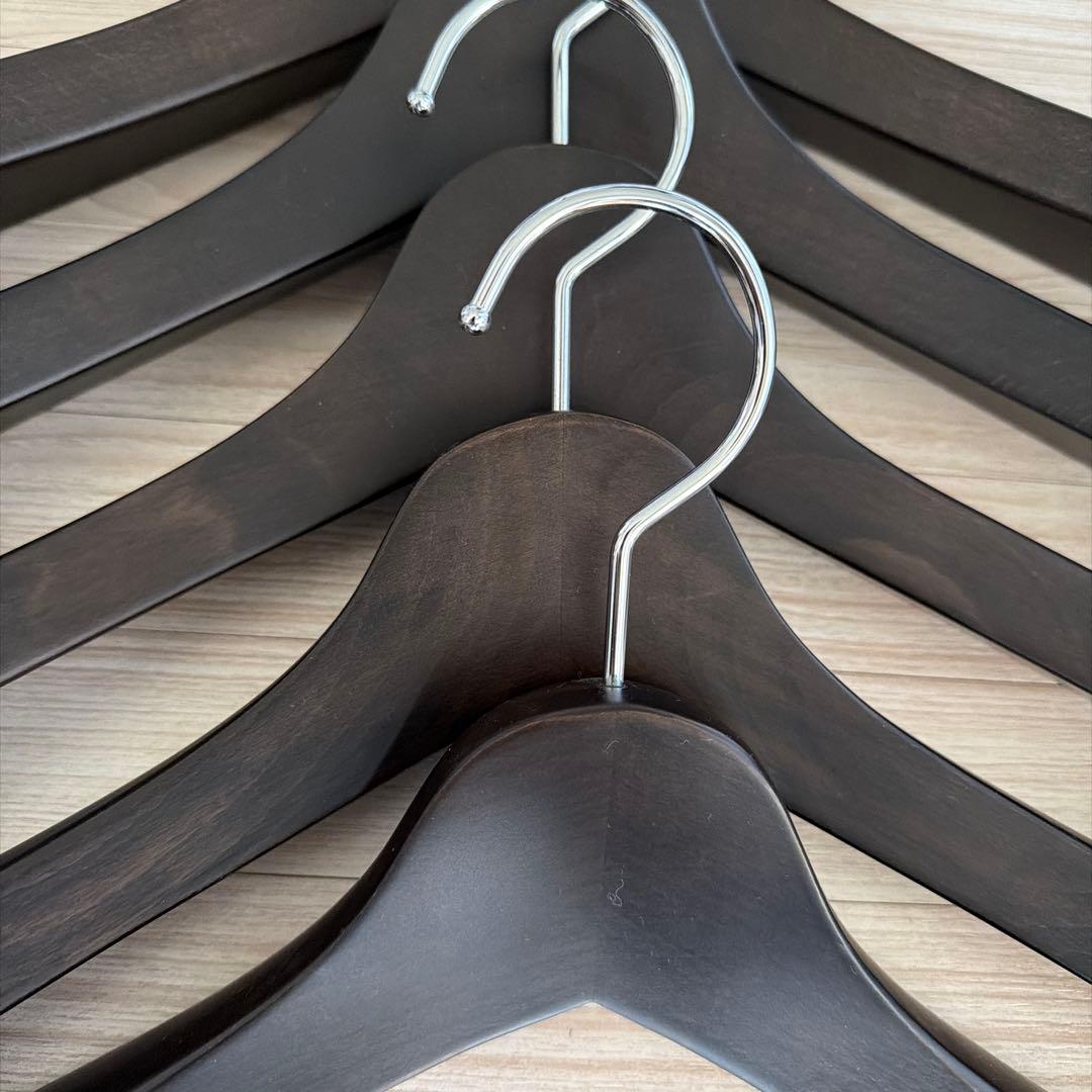 NAKATA HANGER SET-01N 木製メンズジャケットハンガー ５本組