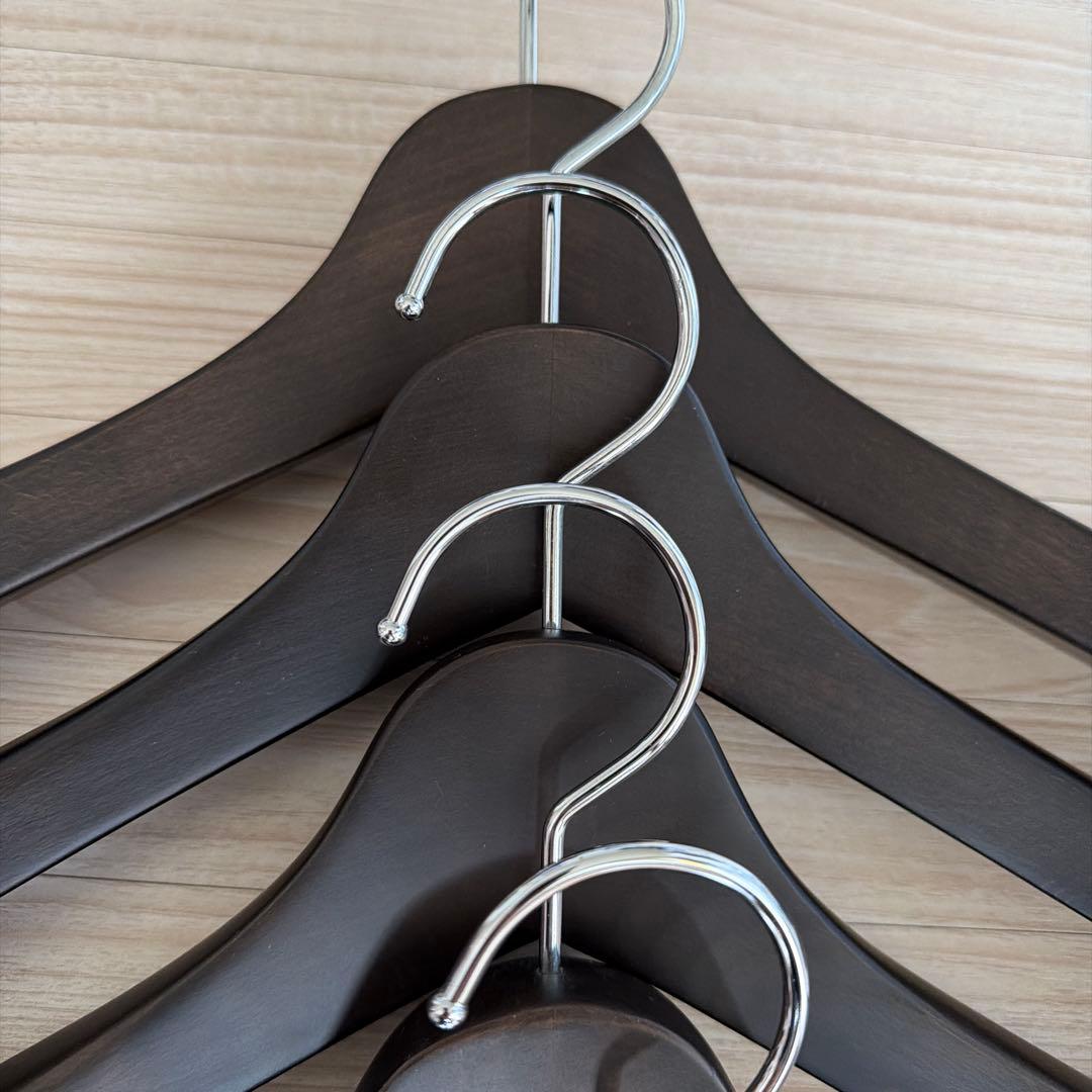 NAKATA HANGER SET-01N 木製メンズジャケットハンガー ５本組