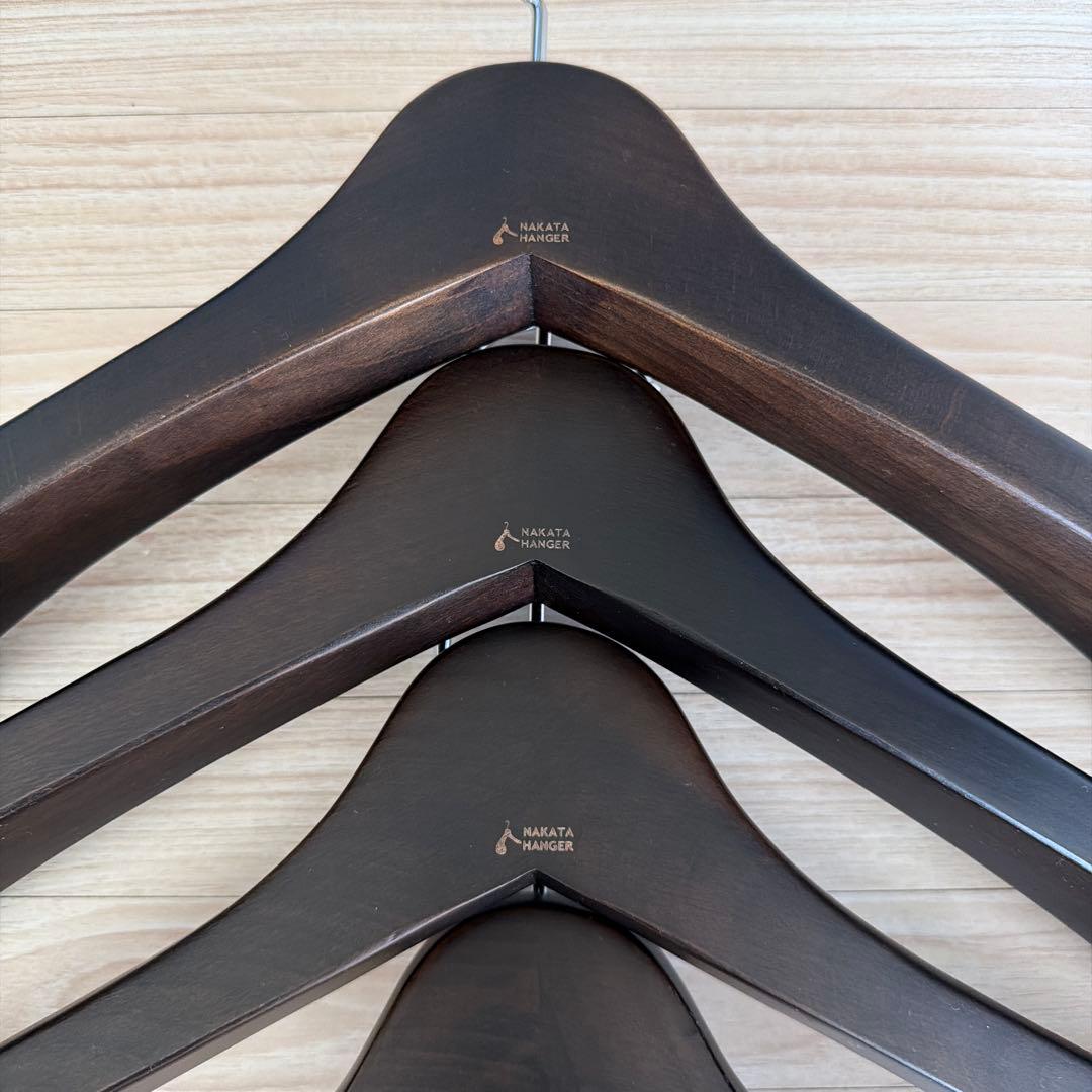 NAKATA HANGER SET-01N 木製メンズジャケットハンガー ５本組