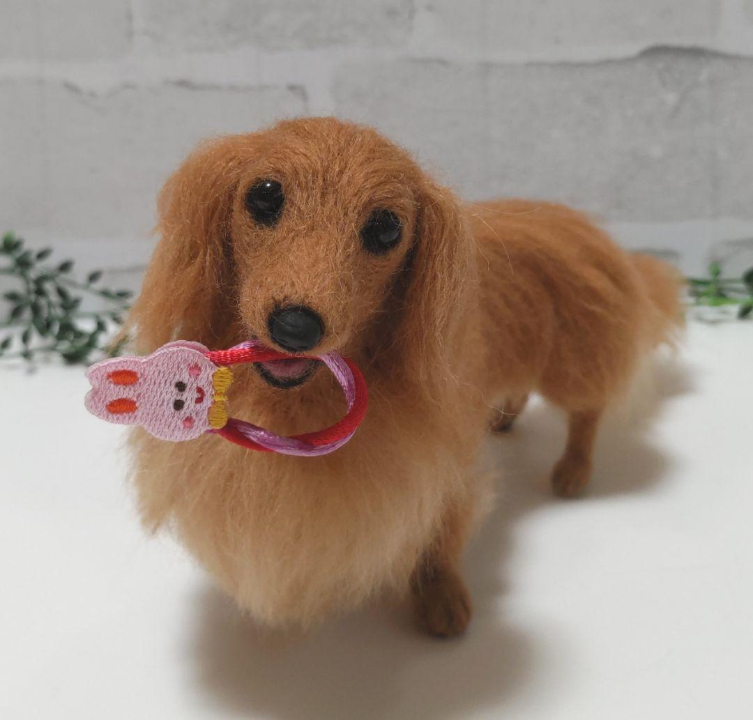 ミニチュアダックス♡レッド♡羊毛フェルト♡ハンドメイド