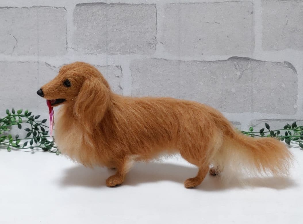 ミニチュアダックス♡レッド♡羊毛フェルト♡ハンドメイド