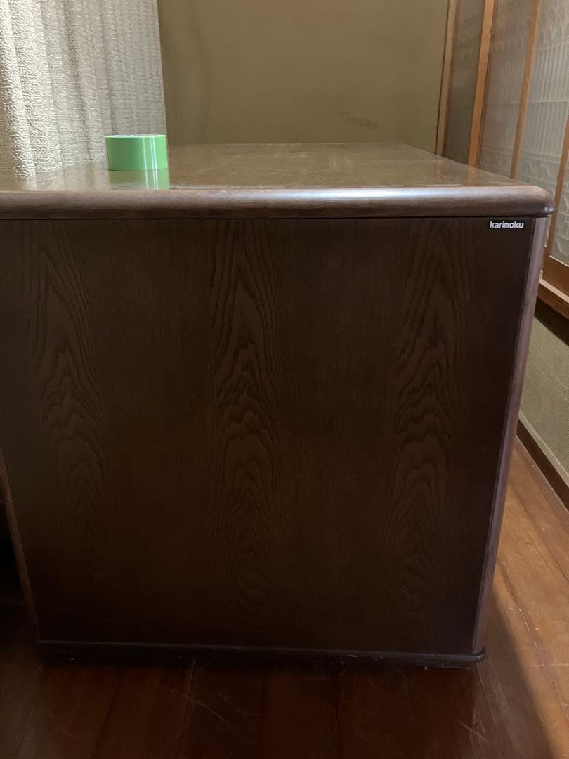 カリモクkarimoku製デスク机 幅約120cm (送料売主負担、たのメル便)