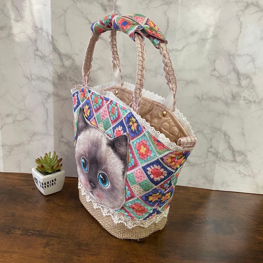 ゆ*ら様 コヤンイサムチョン♡新柄♡扇形 トートバッグ 春バッグ♡ハンドメイド
