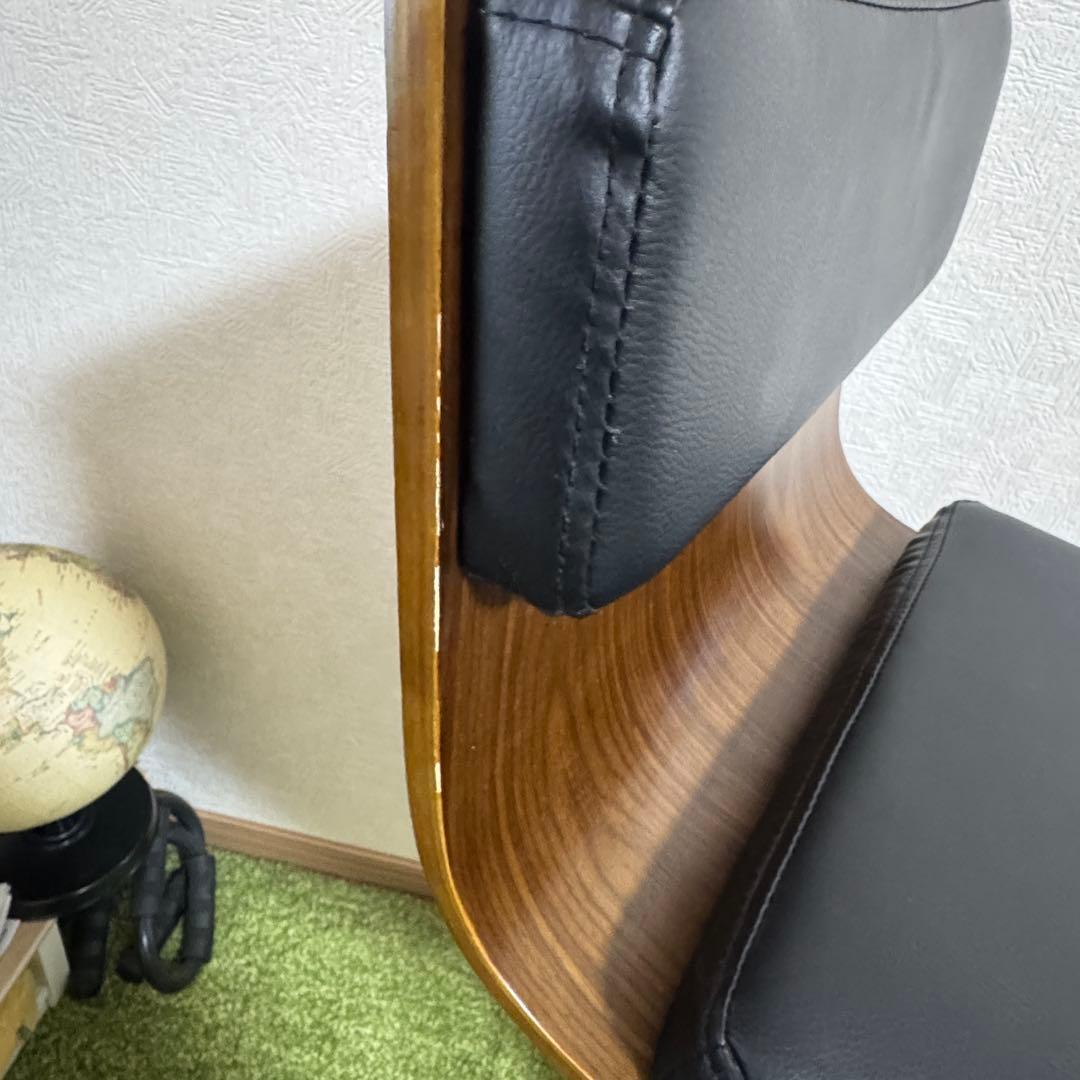 宮武製作所 バーチェア ブラウン 椅子 カウンターチェア 足置付 おしゃれ 良品
