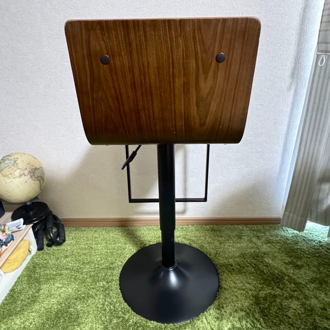 宮武製作所 バーチェア ブラウン 椅子 カウンターチェア 足置付 おしゃれ 良品