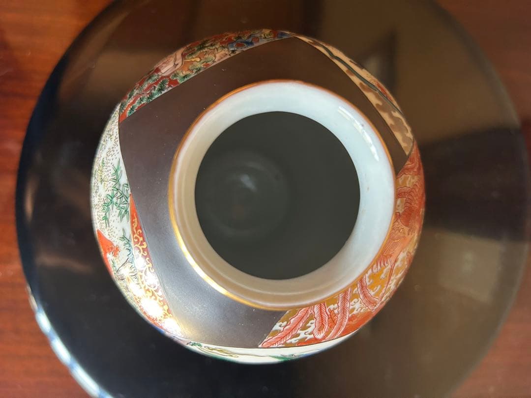 初代徳田八十吉　花瓶　大正時代　希少