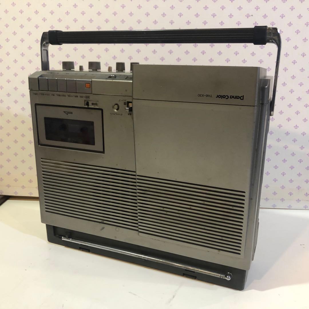 National TH6-X30 ブラウン管TV付 ラジカセ 簡易動作確認済み