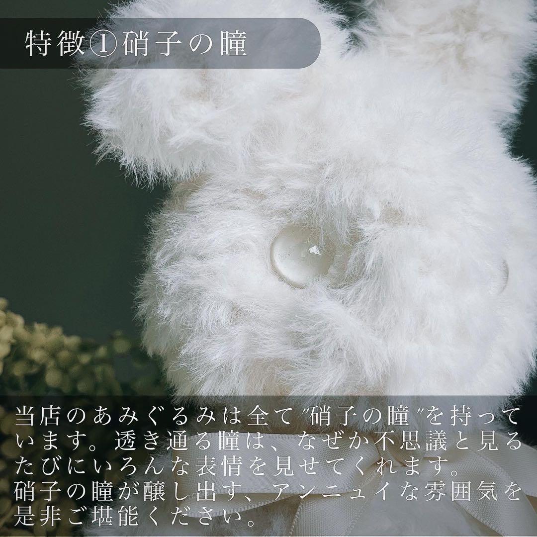 sample 硝子の瞳を持つ　しろいこねこのあみぐるみ　あみぐるみ　ぬいぐるみ