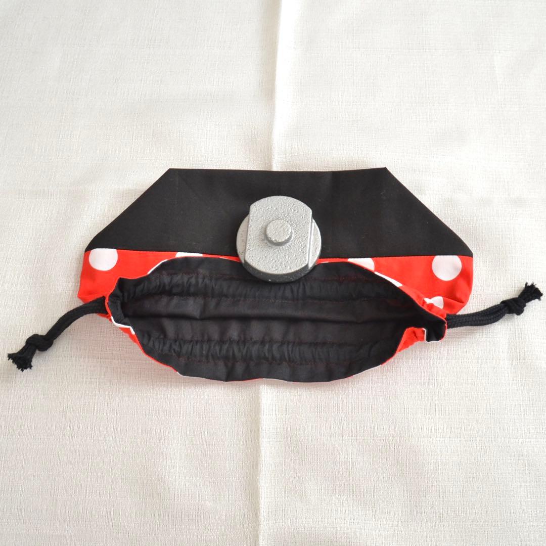 入園・入学準備6点セット　水玉　赤　レッド　黒　ブラック