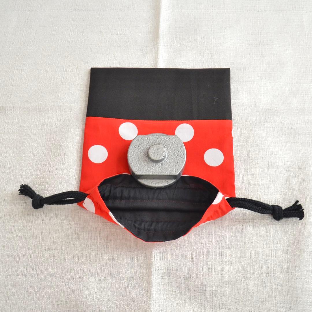 入園・入学準備6点セット　水玉　赤　レッド　黒　ブラック