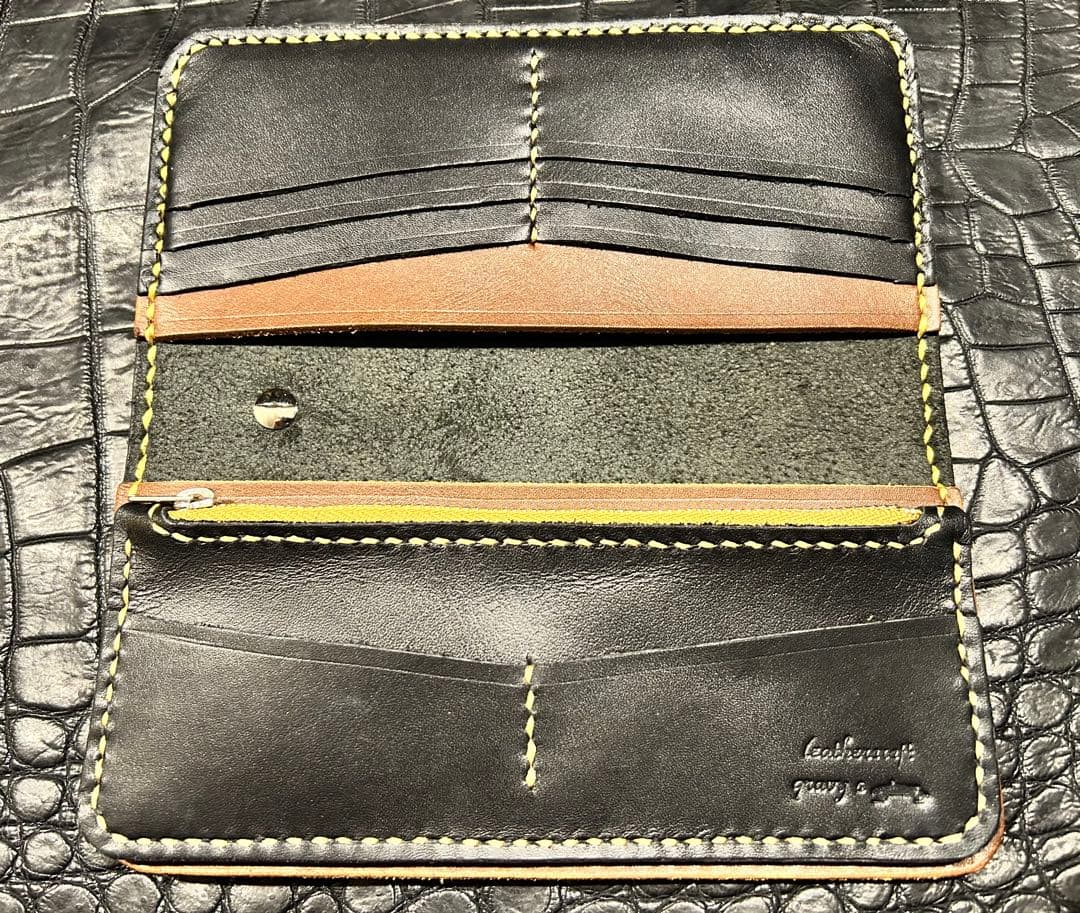 Gravy Leather ナチュラル パイソン 蛇革 ロング ウォレット長財布