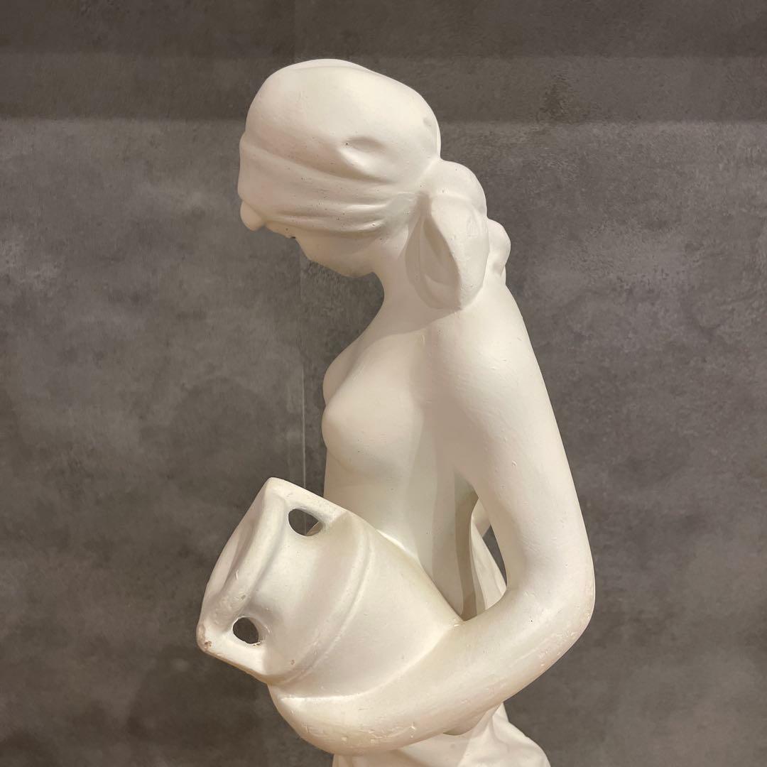 石膏像 水の精 ホワイト陶器製女性像 約65.5cm