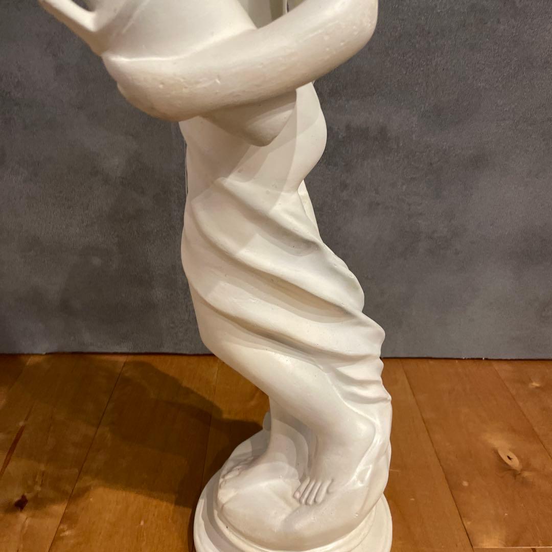 石膏像 水の精 ホワイト陶器製女性像 約65.5cm