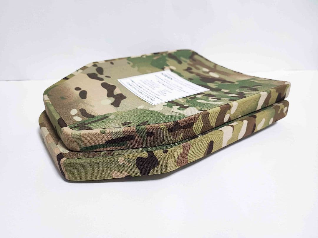 NIJ IV レベル４ 防弾プレート Sサイズ ２枚 マルチカム Newtech