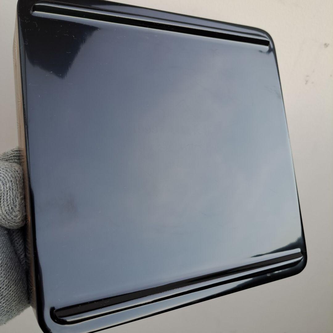 【会津漆器　6.5寸\"3段重箱】天然木製　寿松沈金　未使用/長期保管品