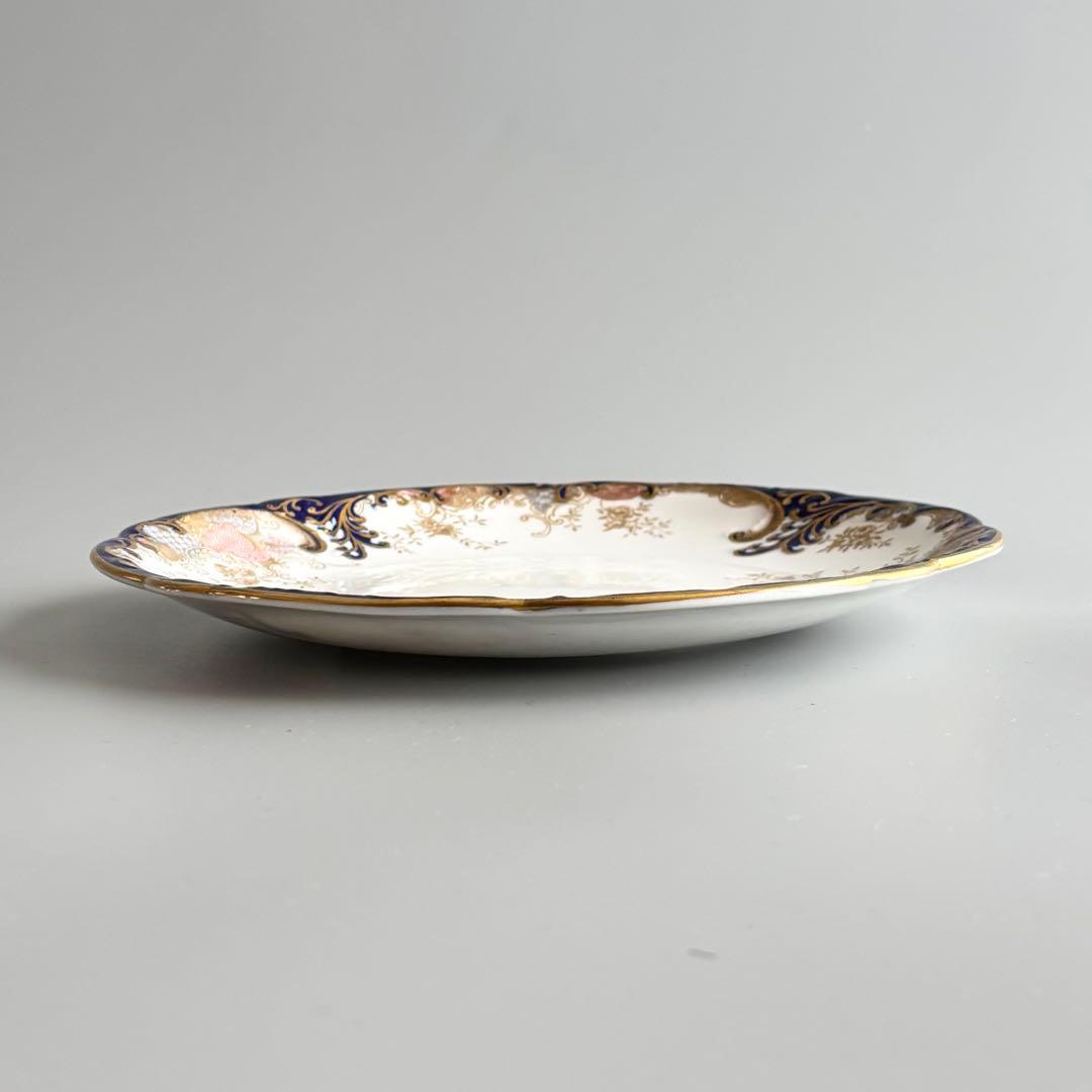 英国製アンティーク　AYNSLEY 金彩コバルト 花文　エインズレイ【稀少品】
