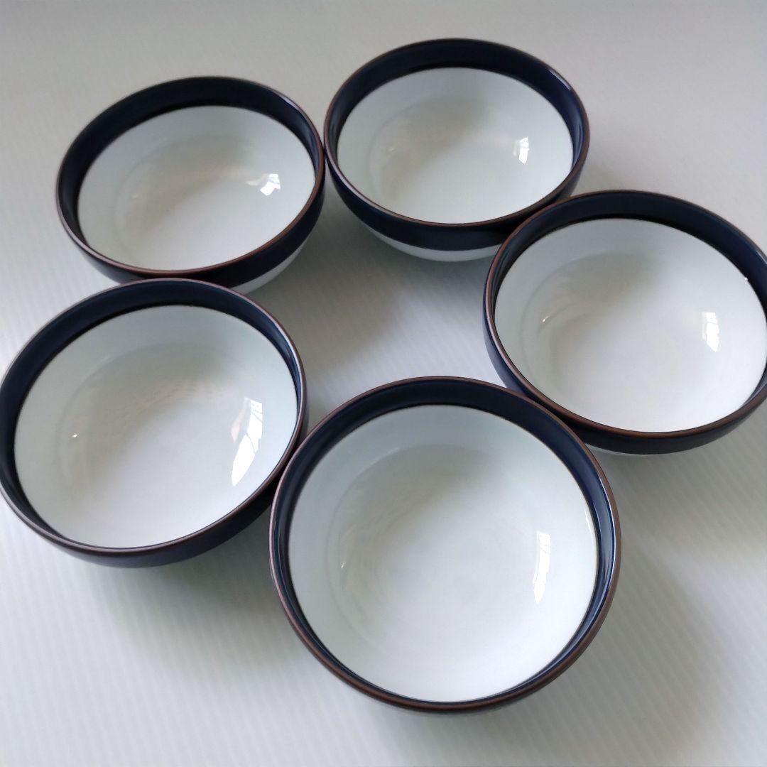 白山陶器 マルティブルー 4号 ボウル 食器 深鉢 ブルーライン 5客