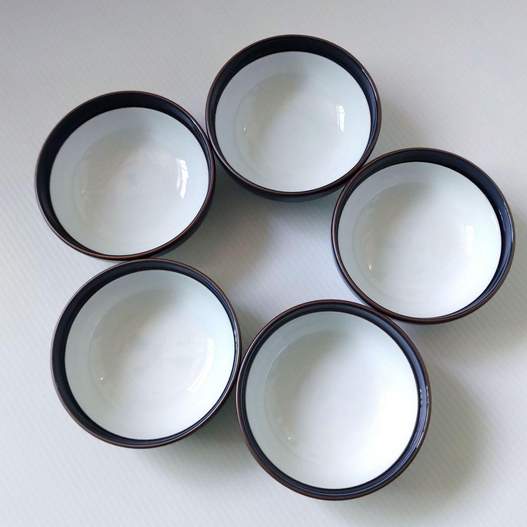 白山陶器 マルティブルー 4号 ボウル 食器 深鉢 ブルーライン 5客