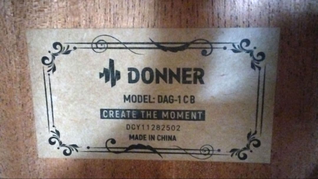 DONNER「DAG-1CB」ドナー　アコースティックギター　SC付き