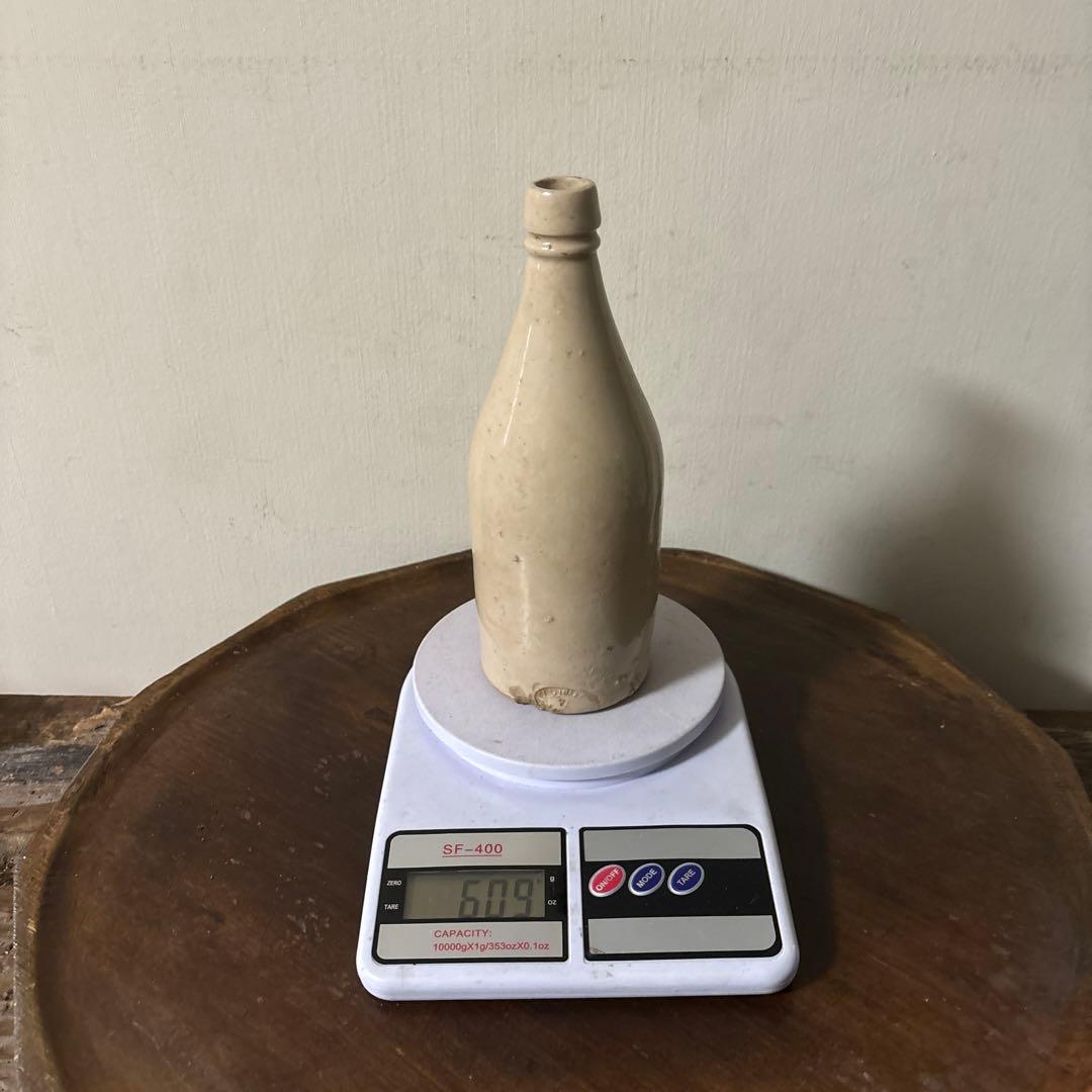アンティークボトル　ストーンウェア　イギリス　フランス　骨董花器　酒器　白磁李朝