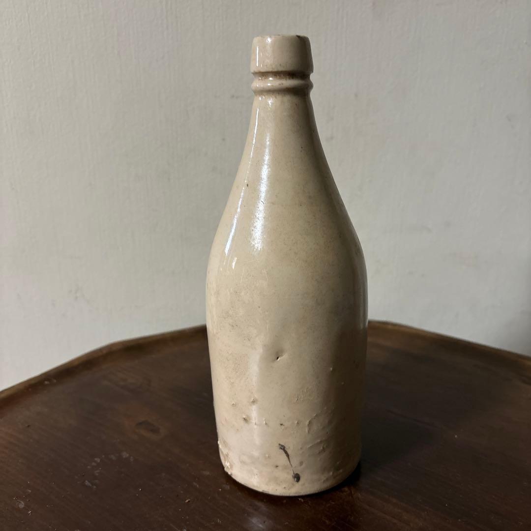 アンティークボトル　ストーンウェア　イギリス　フランス　骨董花器　酒器　白磁李朝