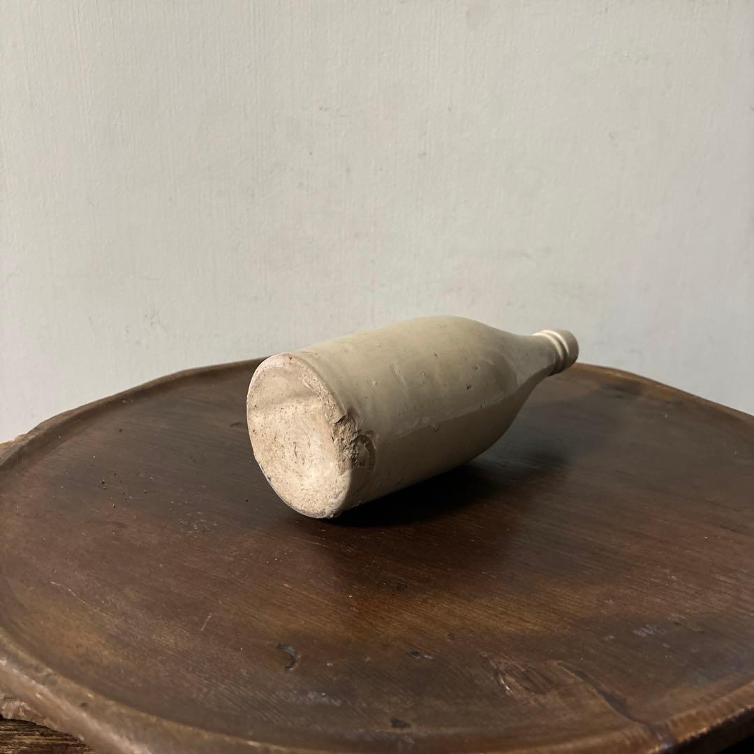 アンティークボトル　ストーンウェア　イギリス　フランス　骨董花器　酒器　白磁李朝