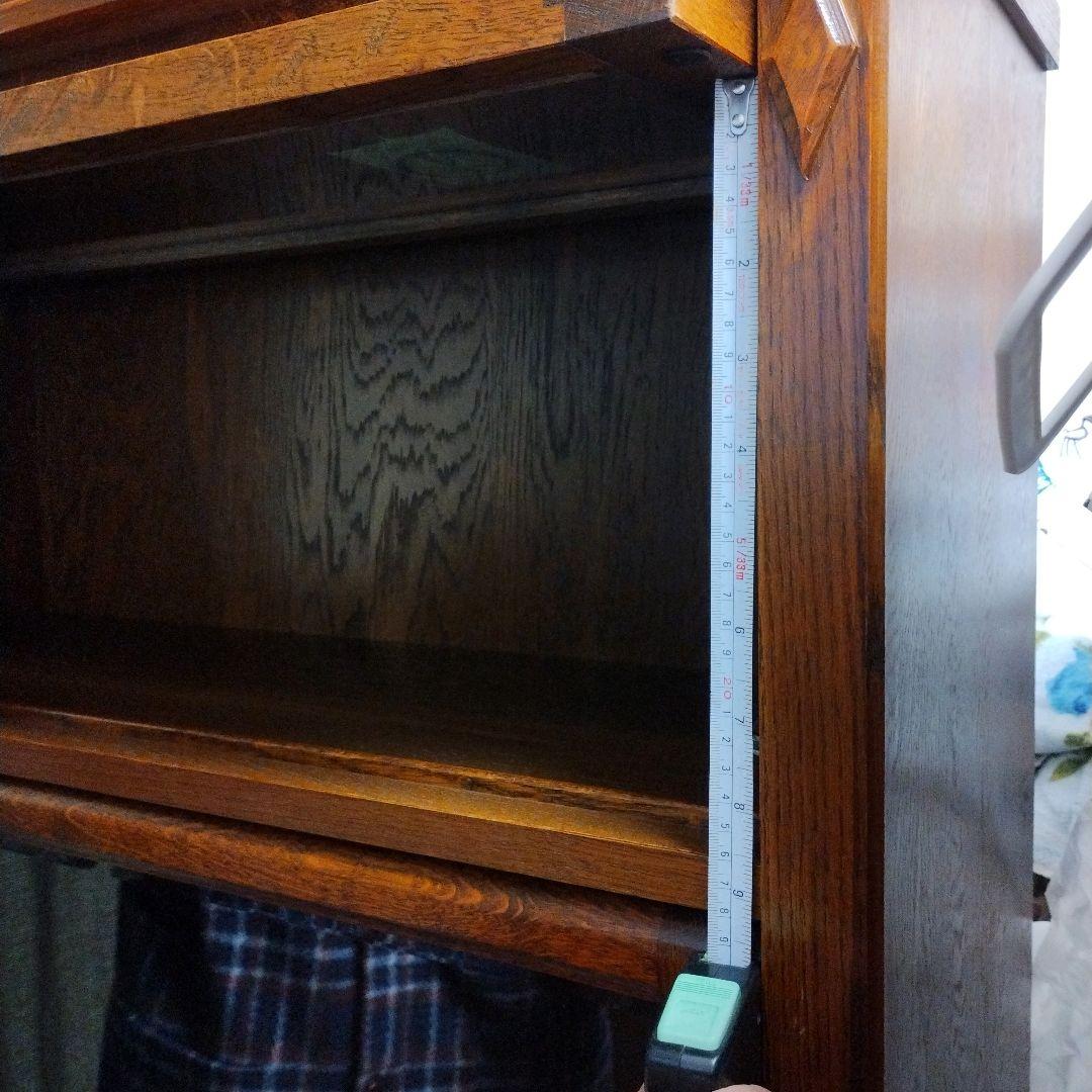 【希少】三越ブルージュ 4段フリーラック ガラスフラップ扉 キャビネット ②