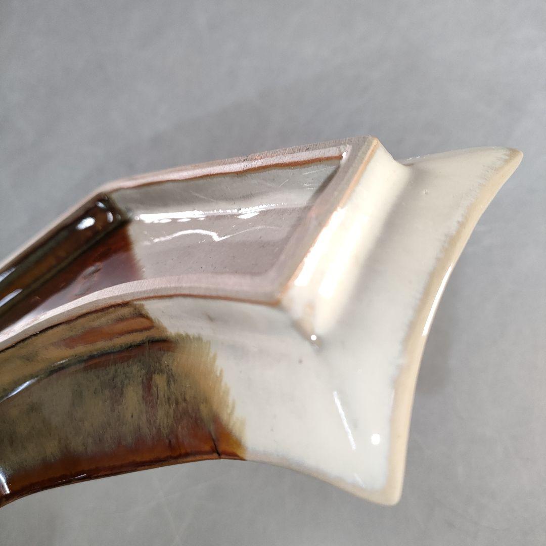 A1380-3/高取焼/亀井味楽 造/高取変形銘々皿5客/共箱/飾皿/懐石道具/