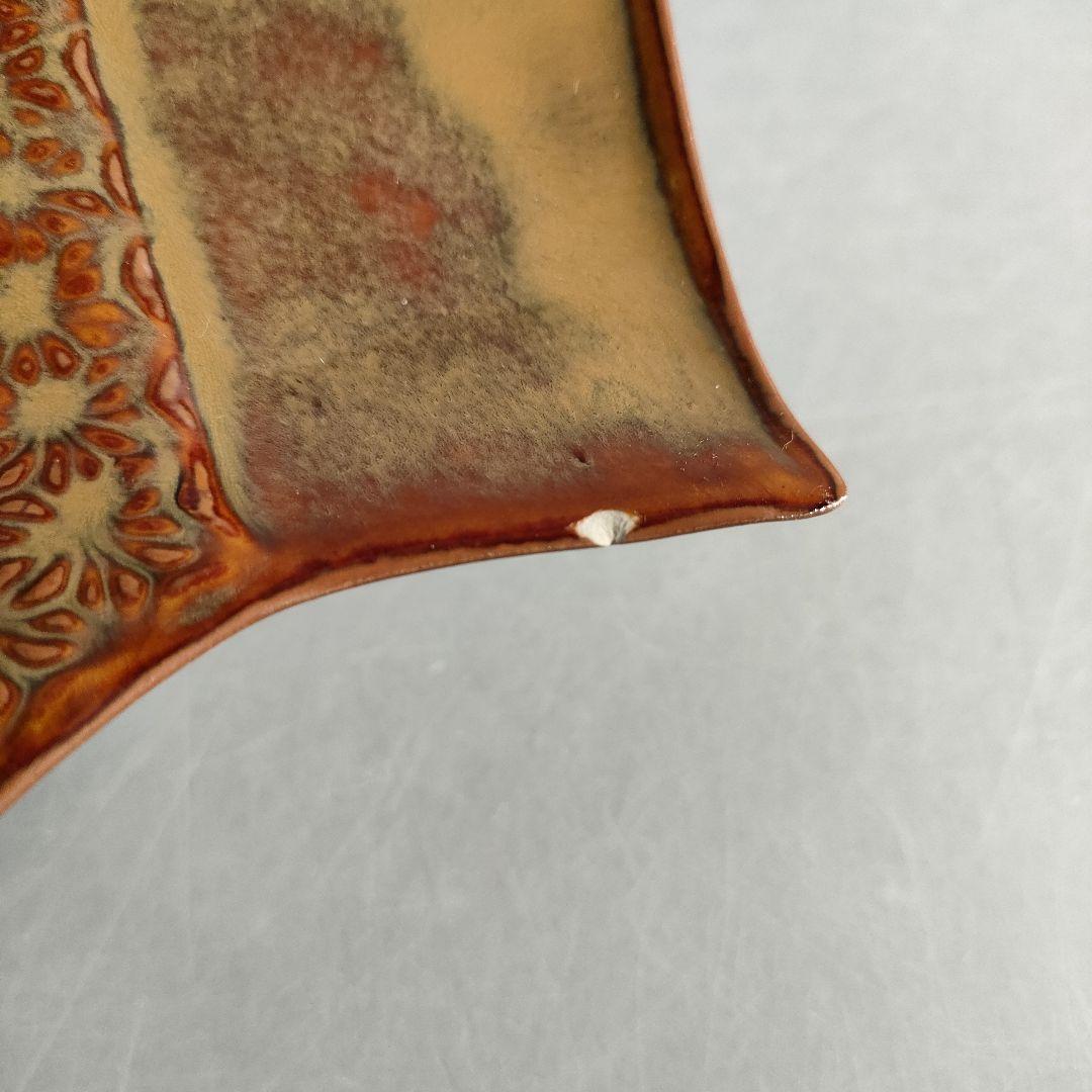 A1380-3/高取焼/亀井味楽 造/高取変形銘々皿5客/共箱/飾皿/懐石道具/