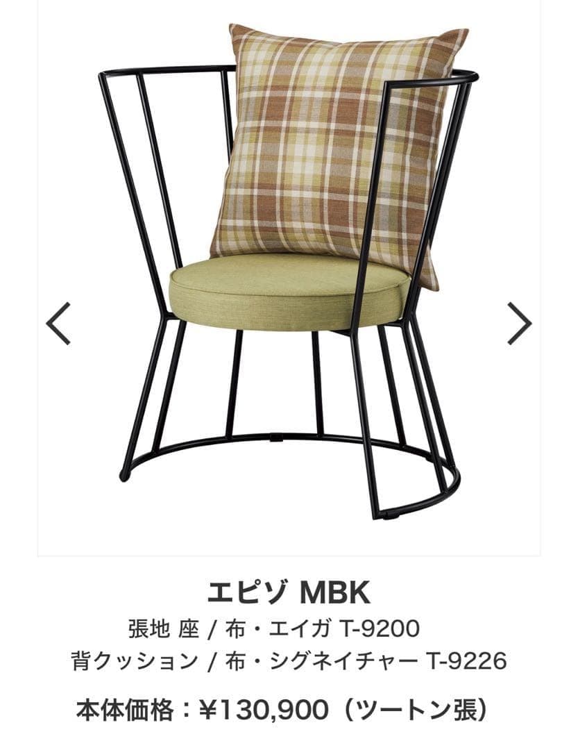 ✨送料込み✨ QUON クオン EPIZO エピゾ MBK スチールアームチェア