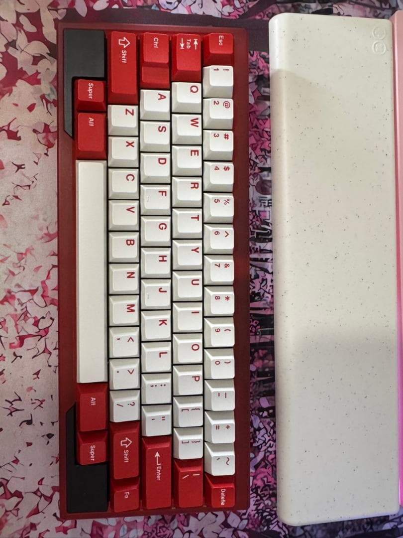 Nuxros sebas60 Red PVD Black 自作キーボード
