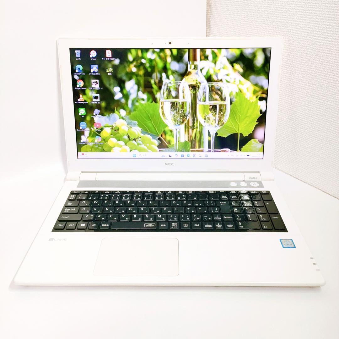 第8世代i7✨️SSD/NEC/Win11/DVD/オフィス付き白ノートパソコン
