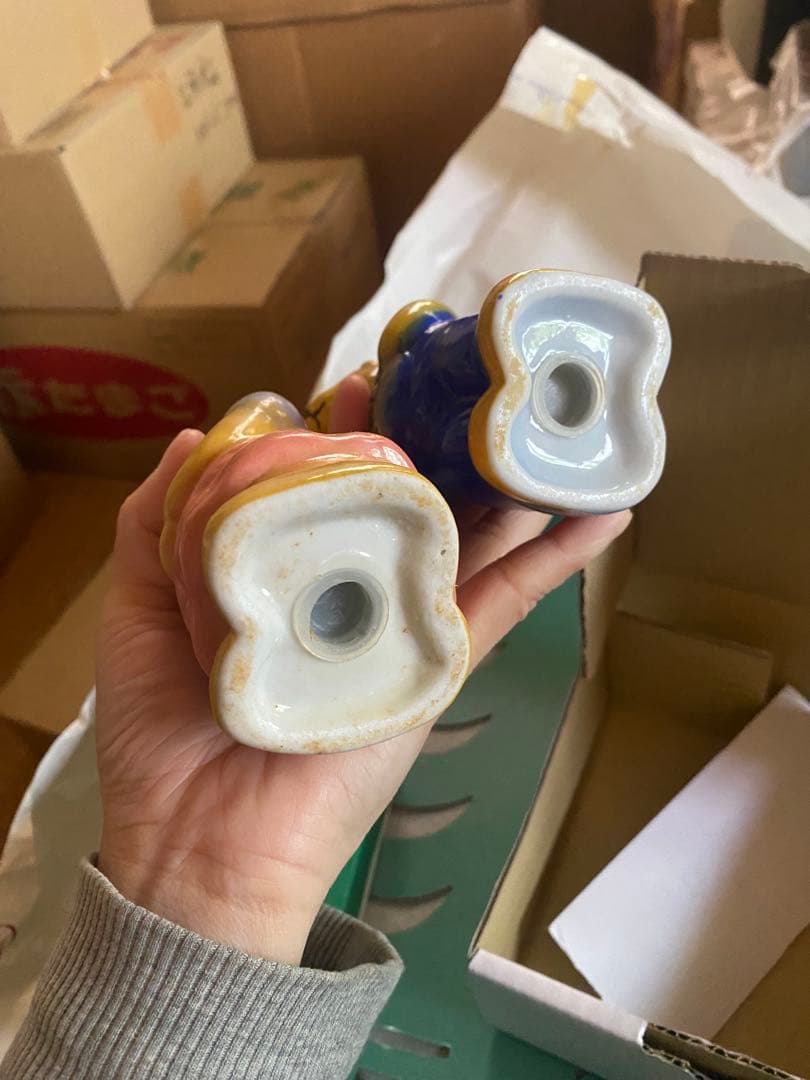 陶器製食器セット カラフル動物モチーフ