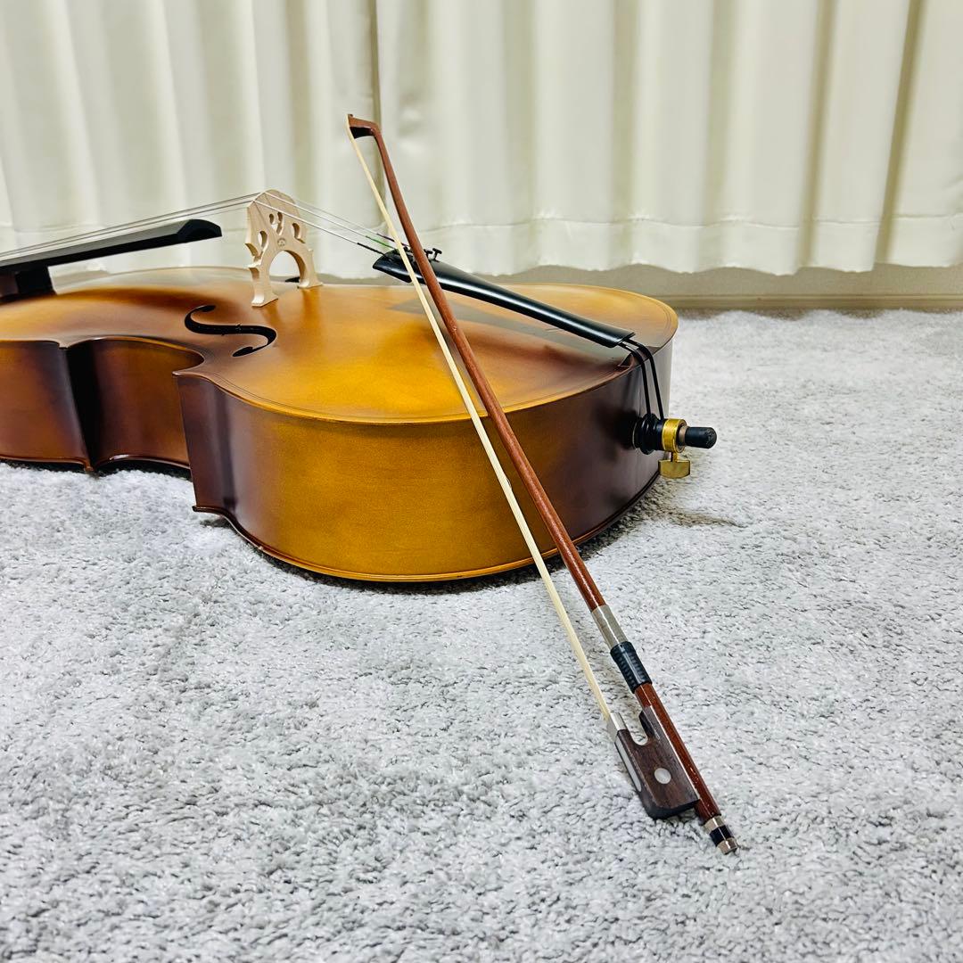 【極美品】チェロ 4/4フルサイズ 弓付き 入門 初心者 弦楽器