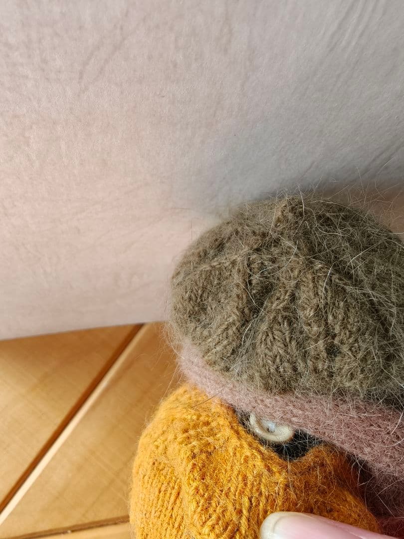 新品|ハンドメイド パンダ 着せ替え人形 ウール製 あみぐるみ 可動式