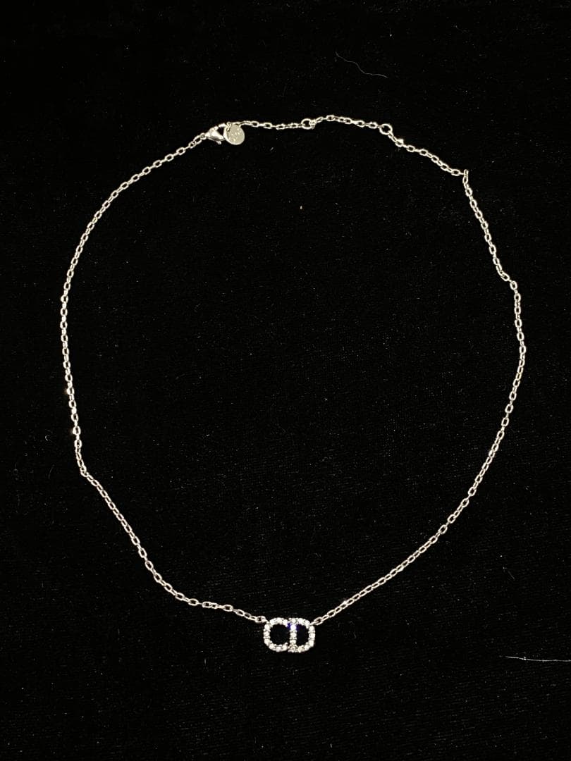 DIOR クリスタル シルバーネックレス