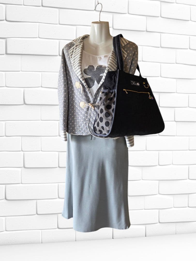 【A4サイズ】縁取りトートバッグ　フラワーキルト×エチノ　ハンドメイド