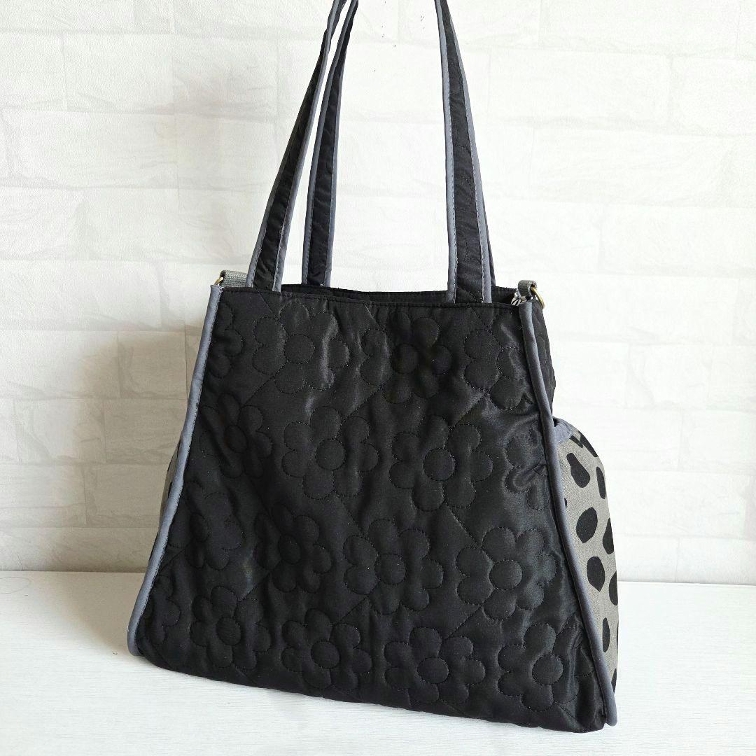 【A4サイズ】縁取りトートバッグ　フラワーキルト×エチノ　ハンドメイド