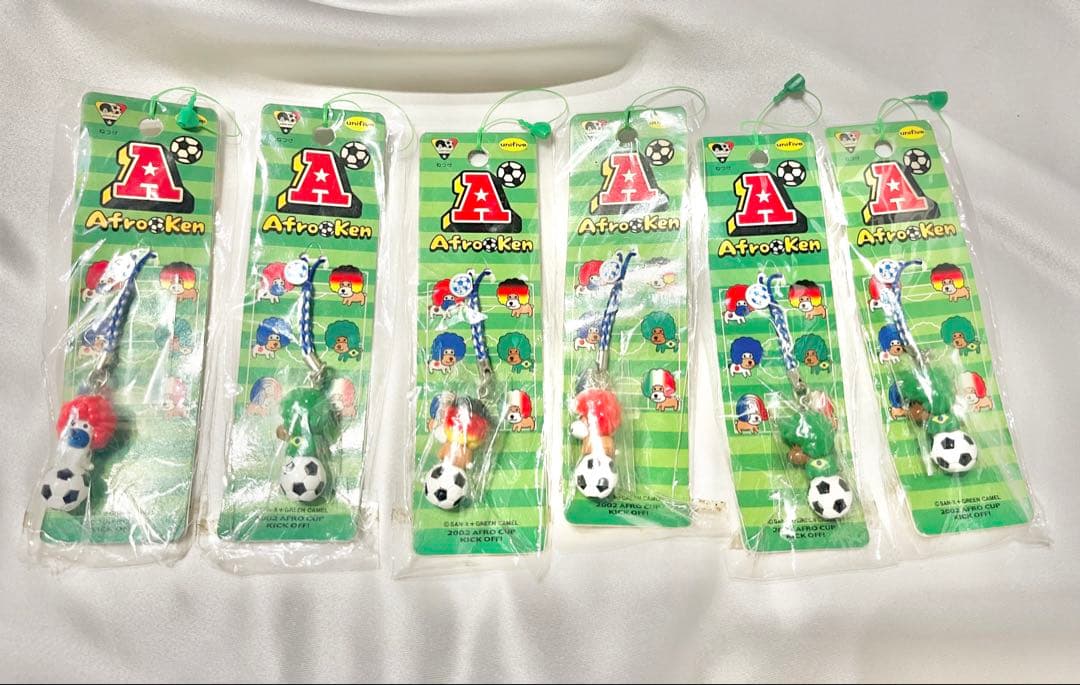 【サンエックス／平成レトロ】アフロ犬 根付けストラップ 6個セット