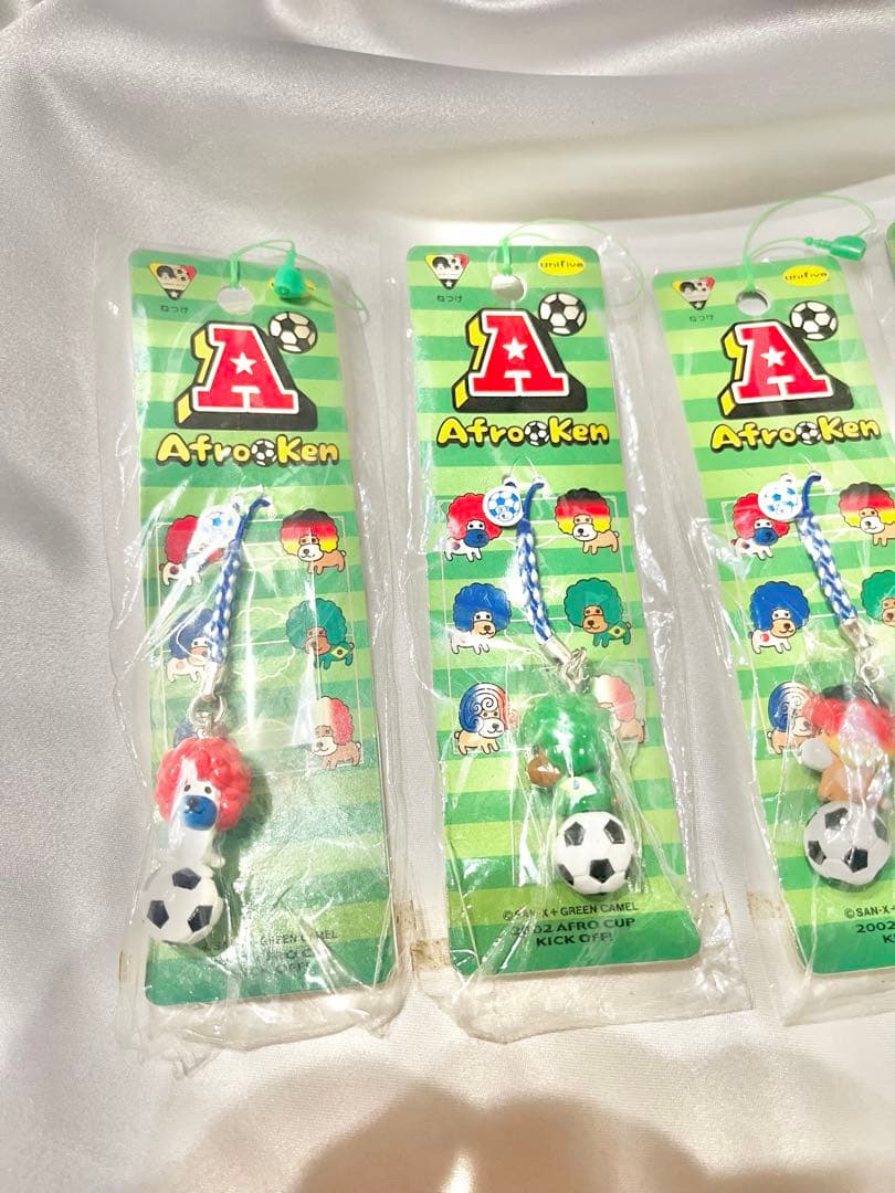【サンエックス／平成レトロ】アフロ犬 根付けストラップ 6個セット