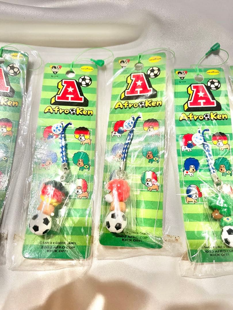 【サンエックス／平成レトロ】アフロ犬 根付けストラップ 6個セット