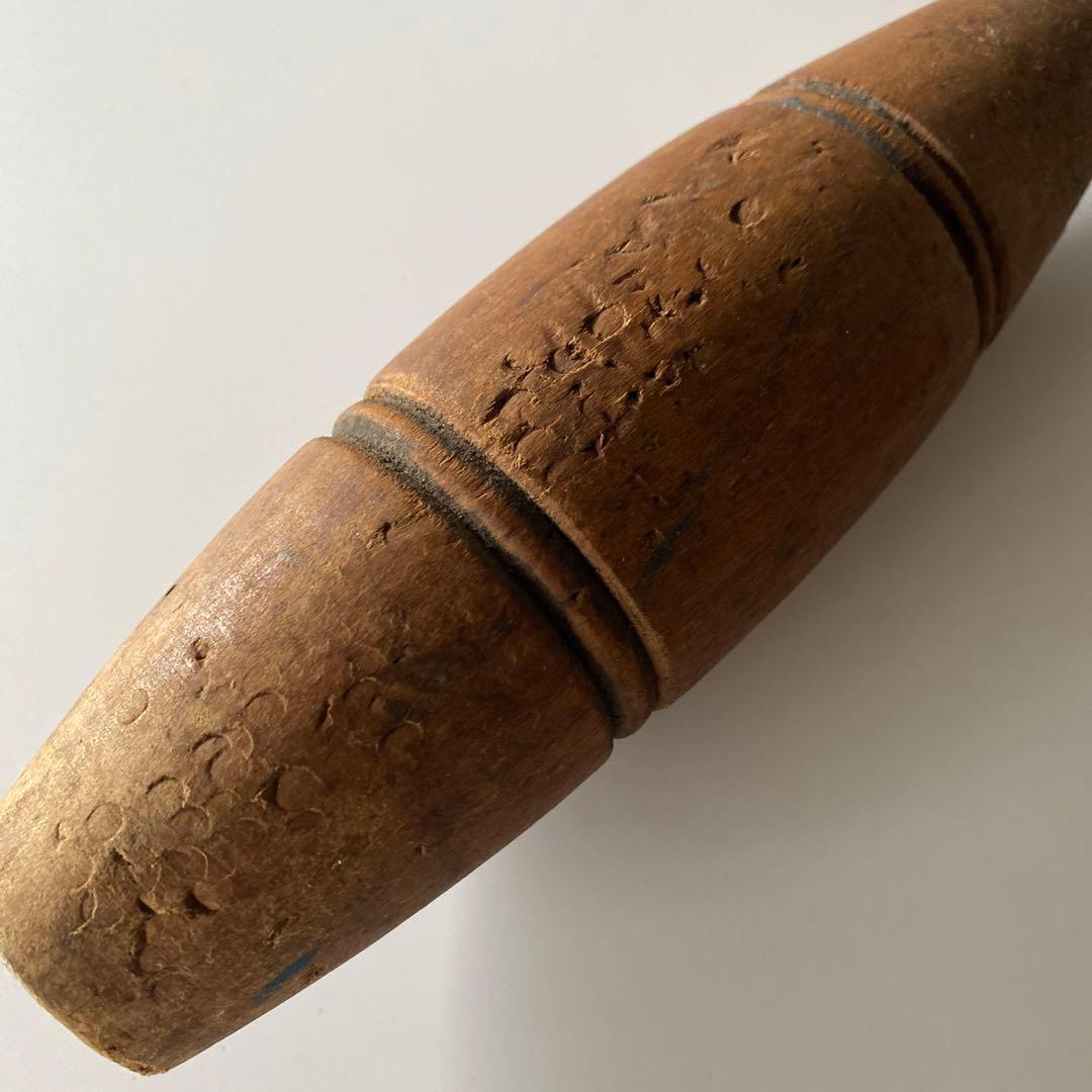 ヴィンテージ インディアンクラブ 木製オブジェ インドクラブ 体操 2本セット